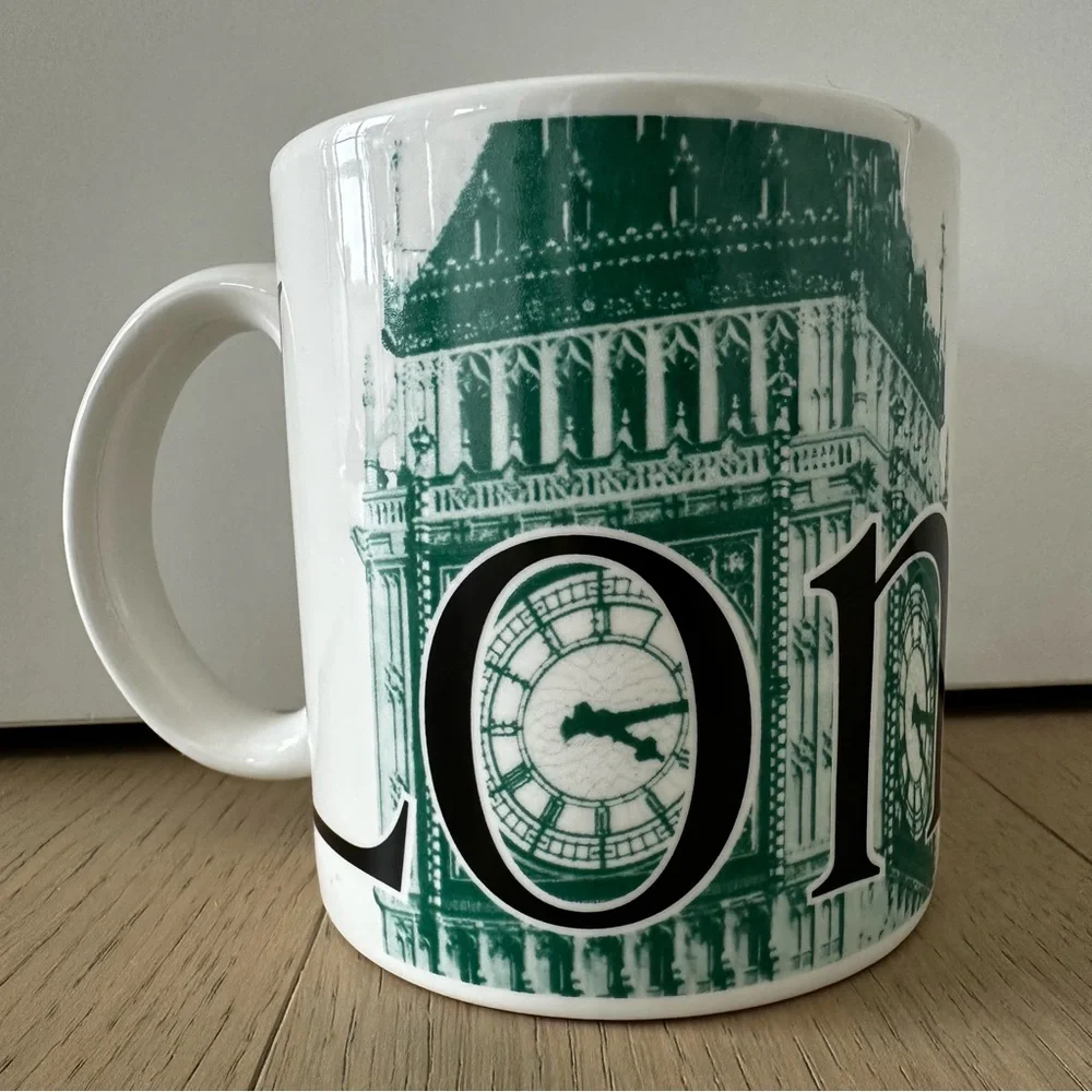 Vintage Starbucks London Big Ben Clock White Ceramic City Mug Collector Series - Picture 2 of 7